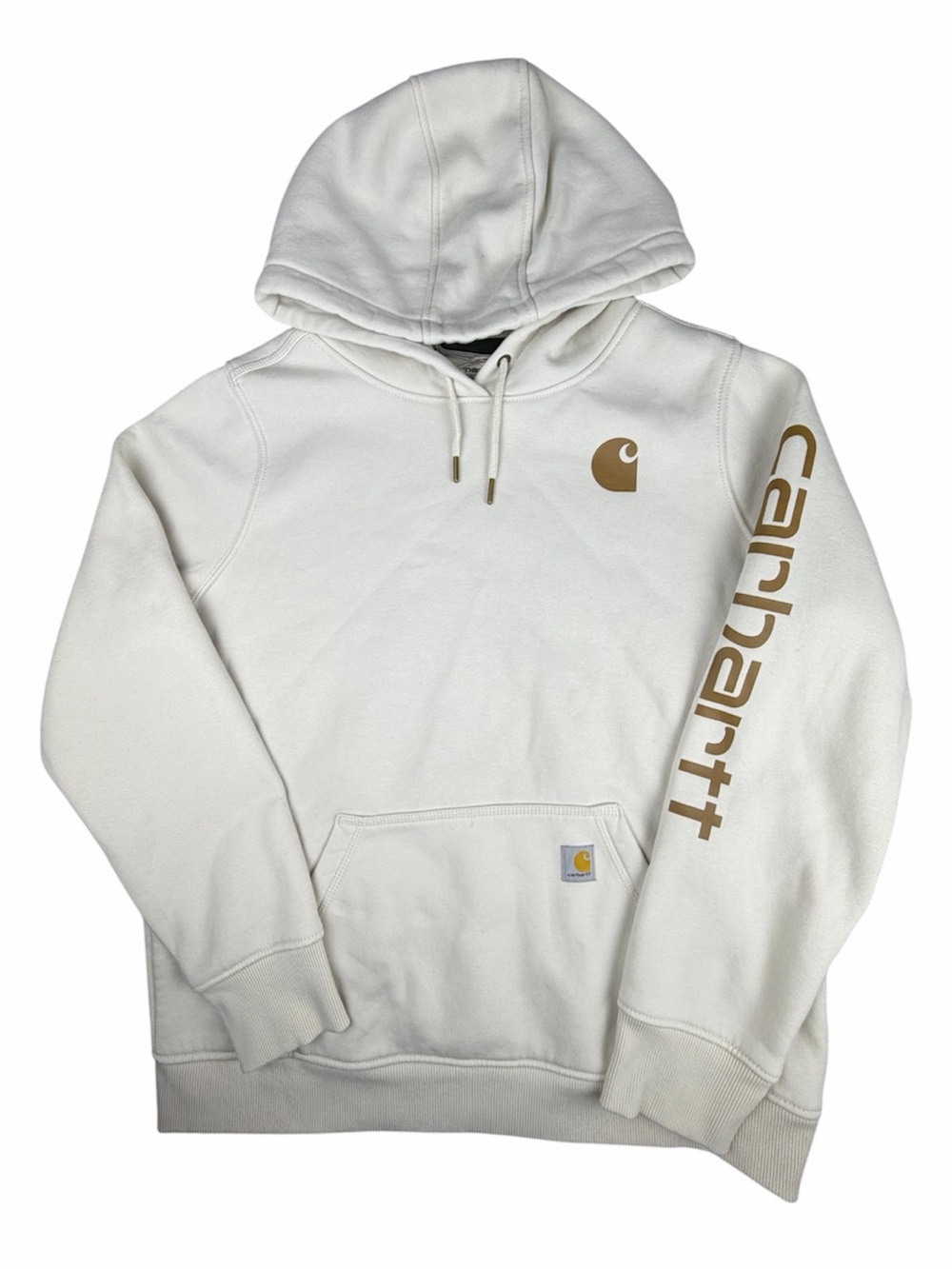 Carhartt Women’s Iconic Clarksburg Logo Sweatshirt, Malt Colorway, Size Large